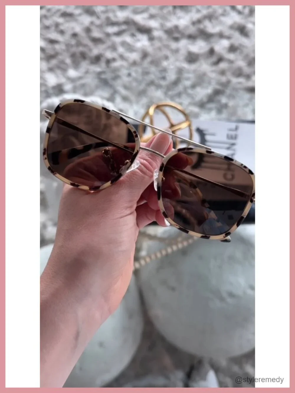 Polarized Square Sunglasses - Acetate & Stainless Steel Double Bridge Aviator